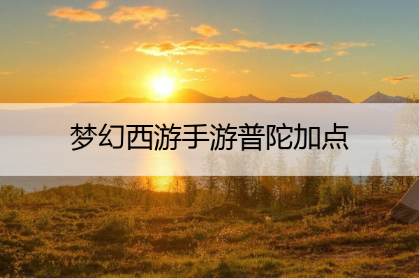 梦幻西游手游普陀加点_梦幻西游手游普陀加点和宝石2022
