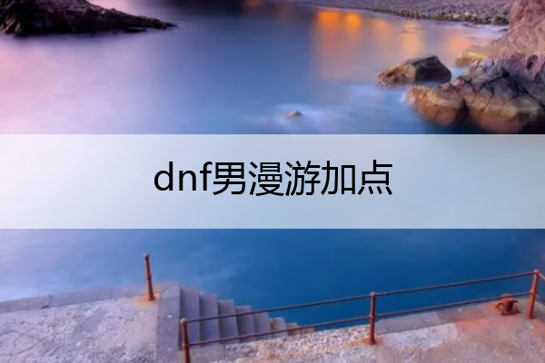 dnf男漫游加点,dnf男漫游加点110
