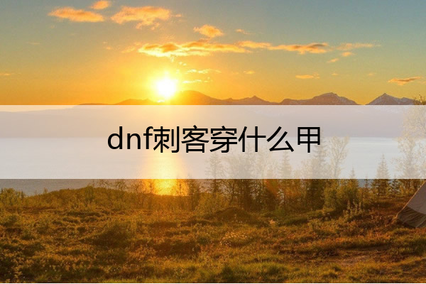 dnf刺客穿什么甲 dnf刺客搭配装备