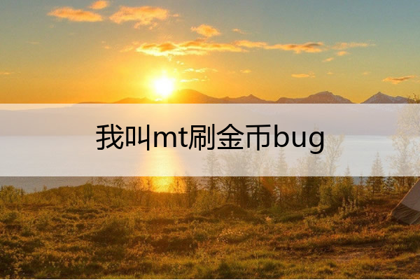 我叫mt刷金币bug,我叫mt bug
