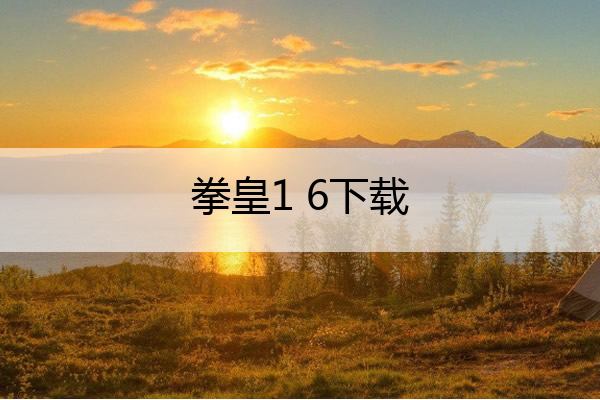 拳皇1 6下载,拳皇1.0下载
