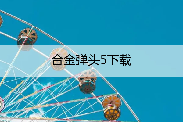 合金弹头5下载(合金弹头手机版下载)
