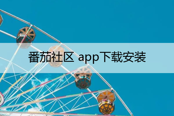 番茄社区 app下载安装()
